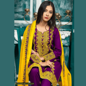 3 Pcs Ladies Unstitched Lawn Embroidered Dress