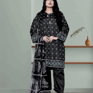 Silk Embroidered 3 piece