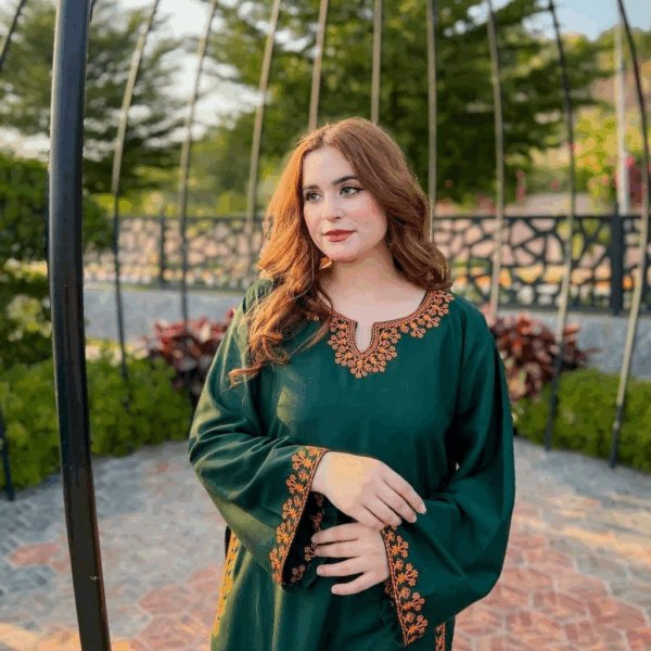 Ladies Embroidered Linen Dress