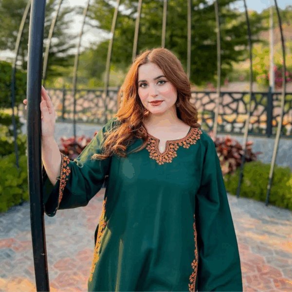 Ladies Embroidered Linen Dress
