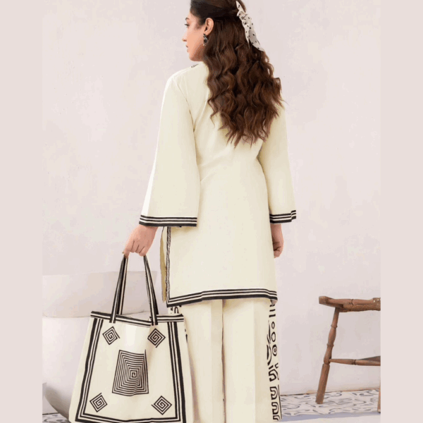 Printed Dress With Handbag