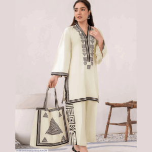 Printed Dress With Handbag