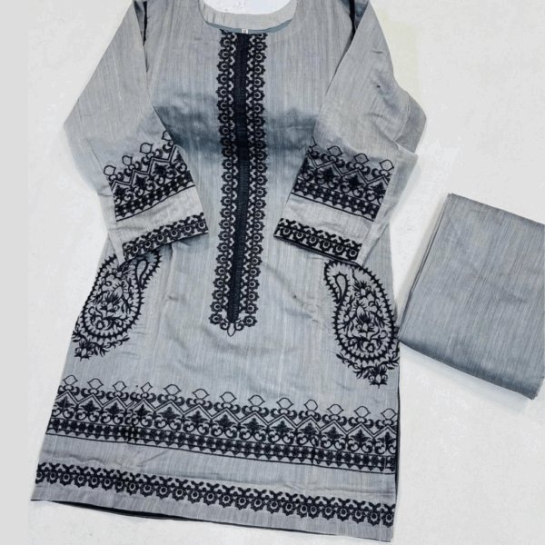 Paper Cotton Embroidered Dress