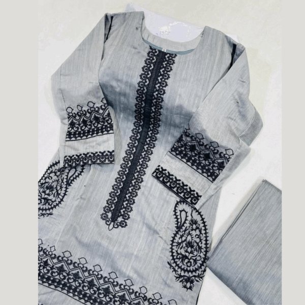 Paper Cotton Embroidered Dress