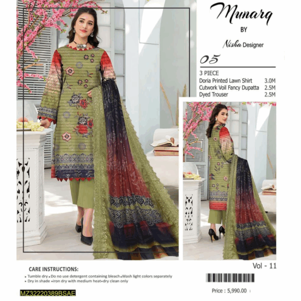 Lawn Embroidered Dress