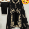 Stitched Embroidered Organza Dress