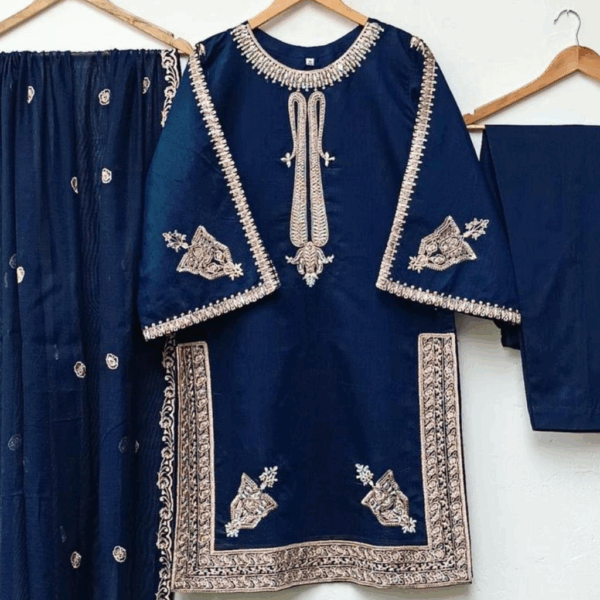 Shamoz Silk Embroidered Dress