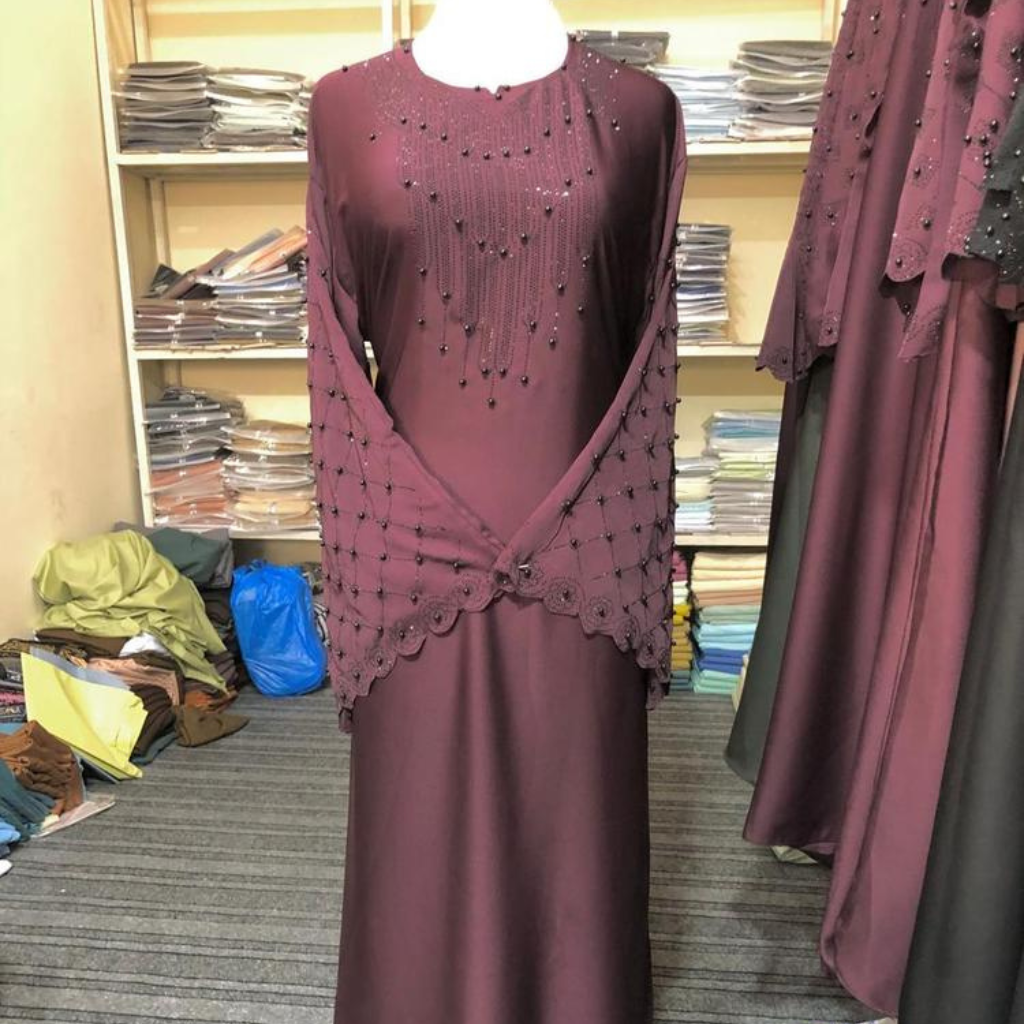 Nida Embroidered Full Abaya
