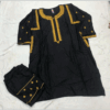 Stitched Linen Embroidered Dress