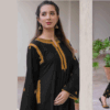 Stitched Linen Embroidered Dress