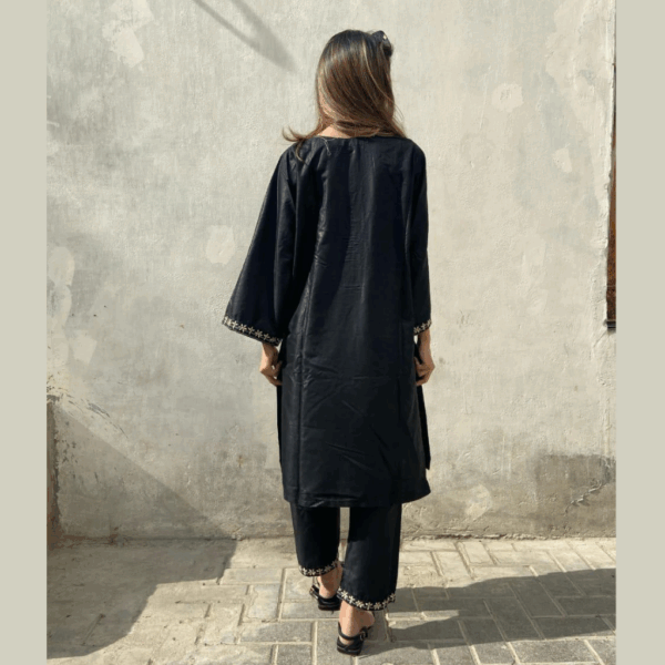 Women Linen Embroidered Dress