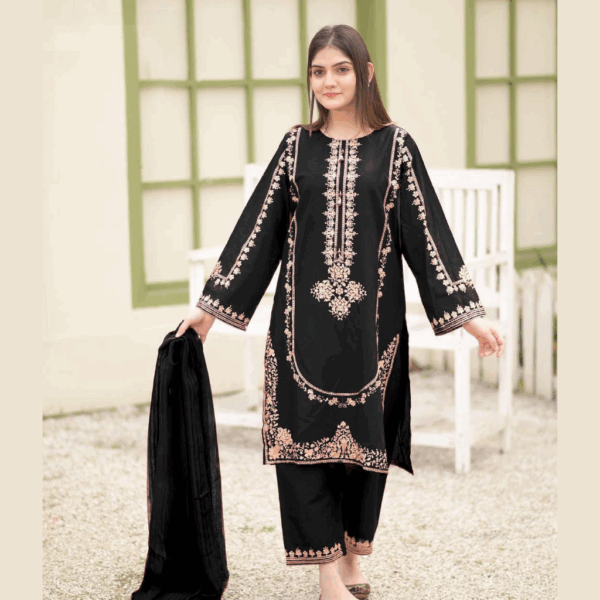 Women Stitched Embroidered Frock