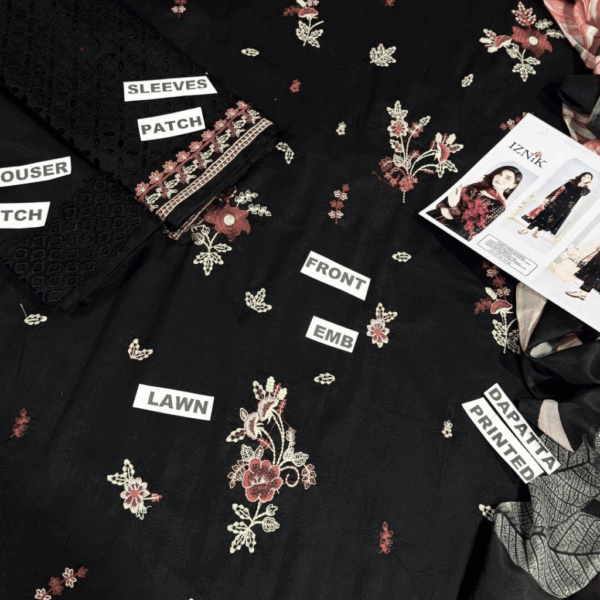 women Unstitched Embroidered Dress