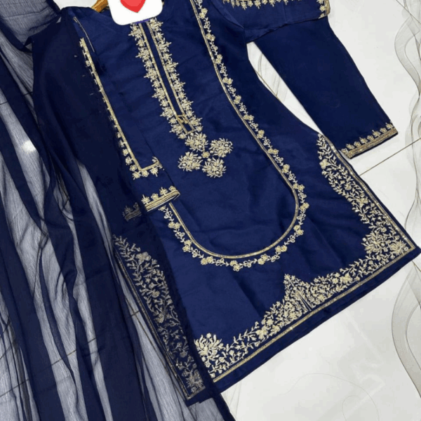 Women Stitched Embroidered Frock