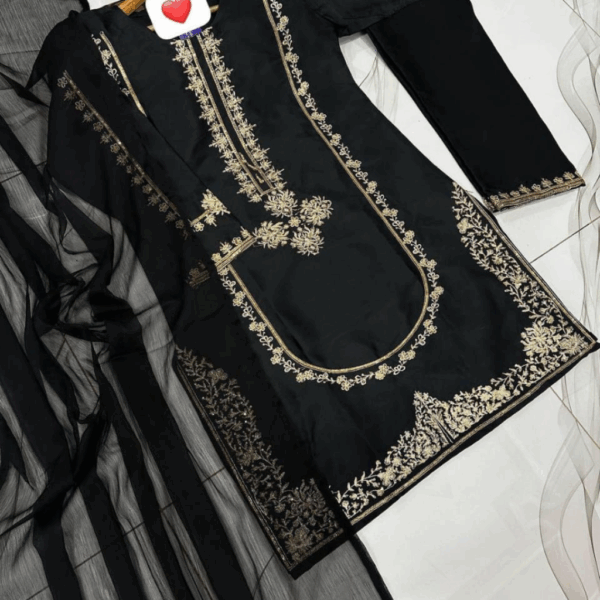 Women Stitched Embroidered Frock