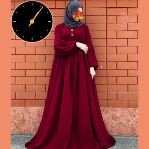 Maroon Georgette Maxi Abaya