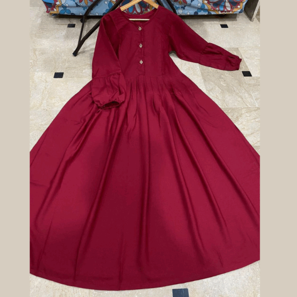 Maroon Georgette Maxi Abaya