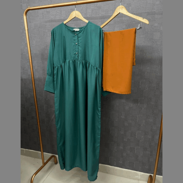 Elegant Green Georgette Abaya