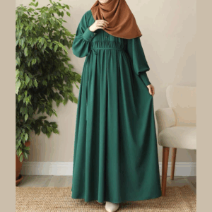Elegant Green Georgette Abaya